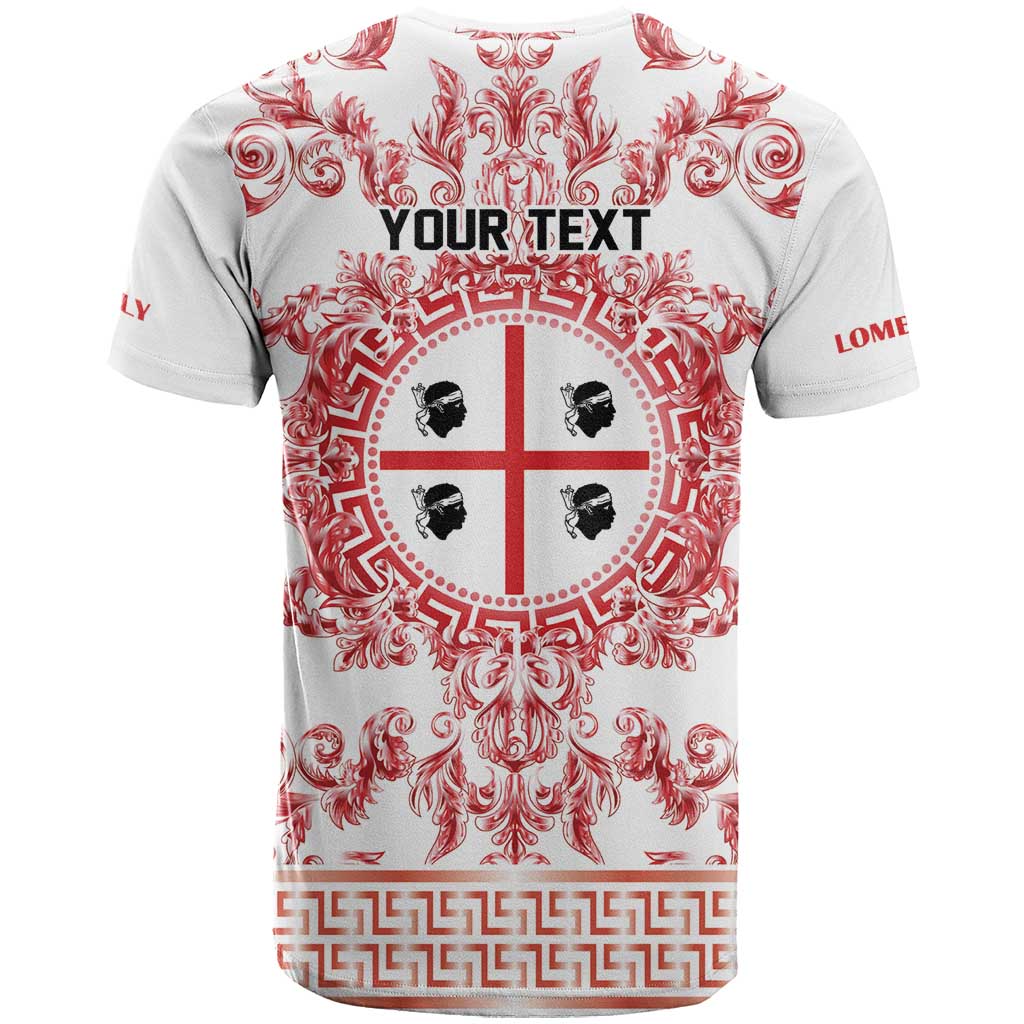 Personalized Italy Sardinia T Shirt Baroque Motif
