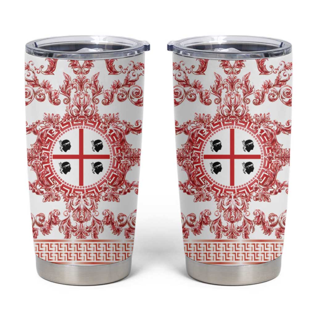 Personalized Italy Sardinia Tumbler Cup Baroque Motif