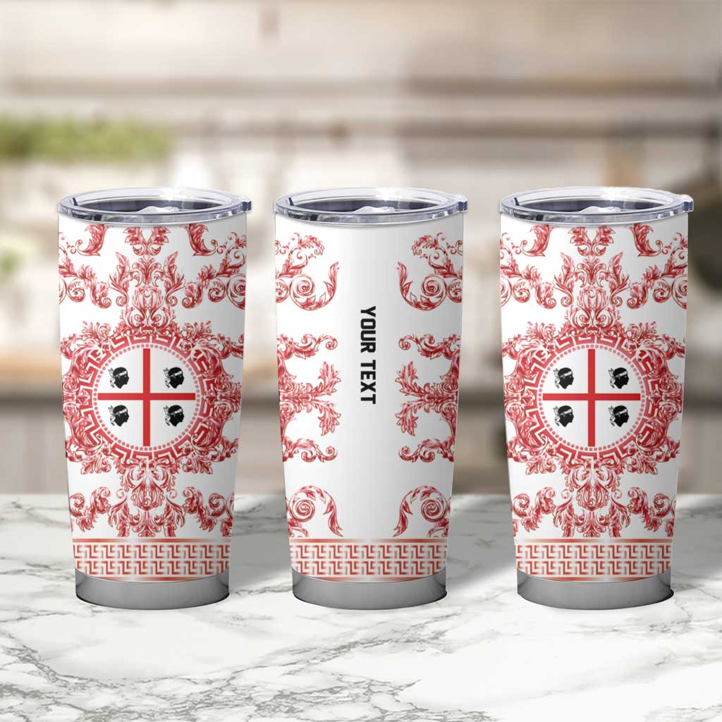 Personalized Italy Sardinia Tumbler Cup Baroque Motif