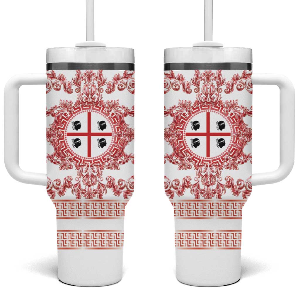 Personalized Italy Sardinia Tumbler With Handle Baroque Motif