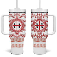 Personalized Italy Sardinia Tumbler With Handle Baroque Motif