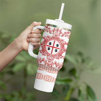 Personalized Italy Sardinia Tumbler With Handle Baroque Motif