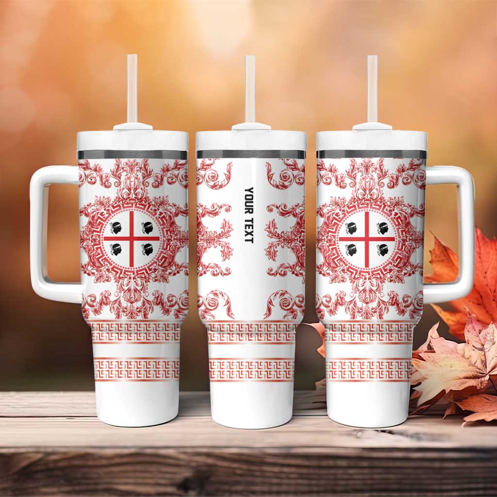 Personalized Italy Sardinia Tumbler With Handle Baroque Motif