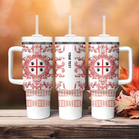 Personalized Italy Sardinia Tumbler With Handle Baroque Motif