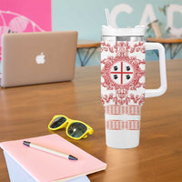 Personalized Italy Sardinia Tumbler With Handle Baroque Motif