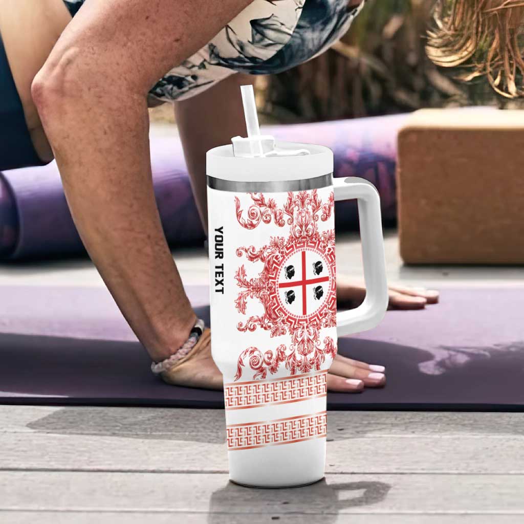 Personalized Italy Sardinia Tumbler With Handle Baroque Motif