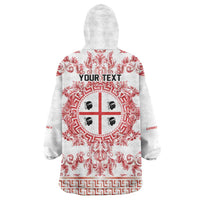 Personalized Italy Sardinia Wearable Blanket Hoodie Baroque Motif