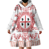 Personalized Italy Sardinia Wearable Blanket Hoodie Baroque Motif