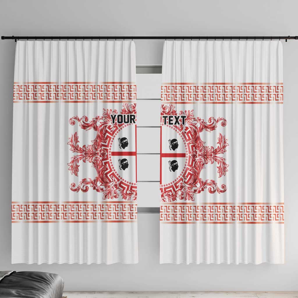 Personalized Italy Sardinia Window Curtain Baroque Motif