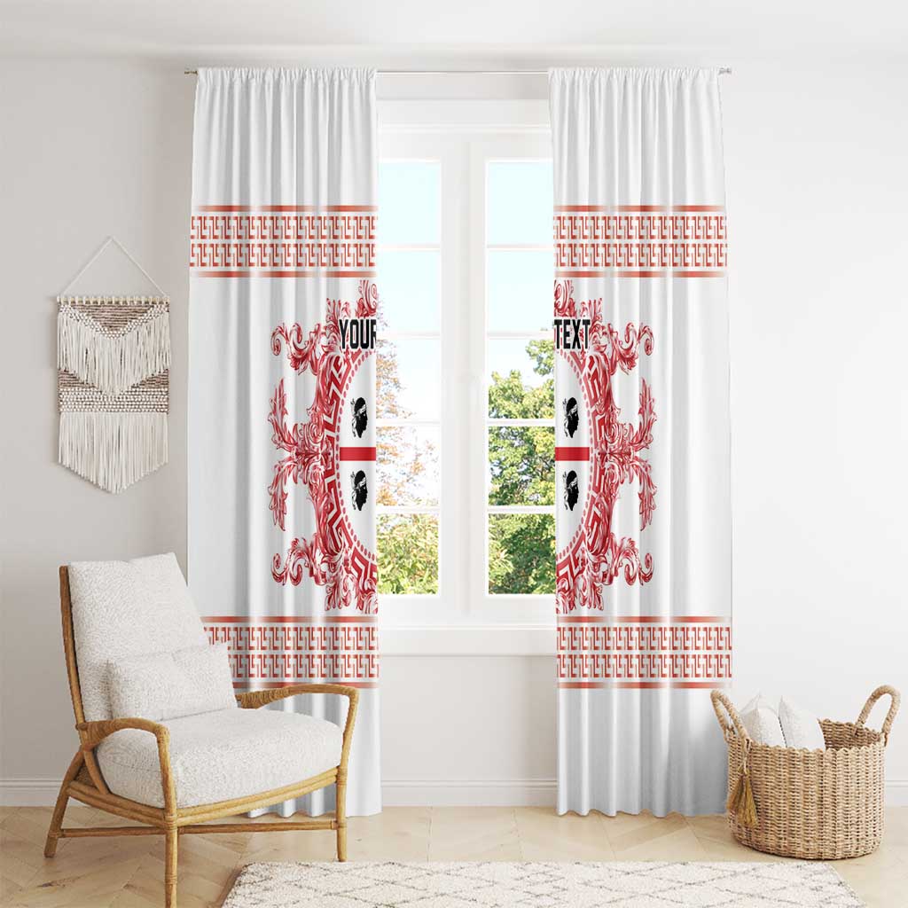 Personalized Italy Sardinia Window Curtain Baroque Motif