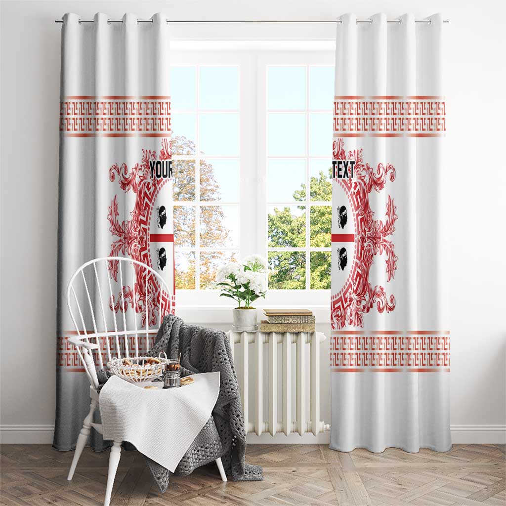 Personalized Italy Sardinia Window Curtain Baroque Motif