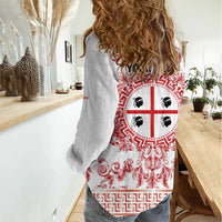 Personalized Italy Sardinia Women Casual Shirt Baroque Motif