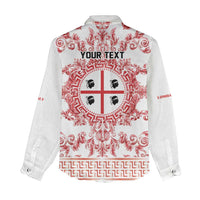 Personalized Italy Sardinia Women Casual Shirt Baroque Motif