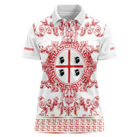 Personalized Italy Sardinia Women Polo Shirt Baroque Motif