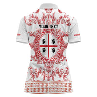 Personalized Italy Sardinia Women Polo Shirt Baroque Motif
