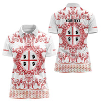 Personalized Italy Sardinia Women Polo Shirt Baroque Motif