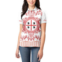 Personalized Italy Sardinia Women Polo Shirt Baroque Motif