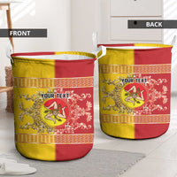 Personalized Italy Sicily Laundry Basket Baroque Motif