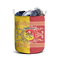 Personalized Italy Sicily Laundry Basket Baroque Motif