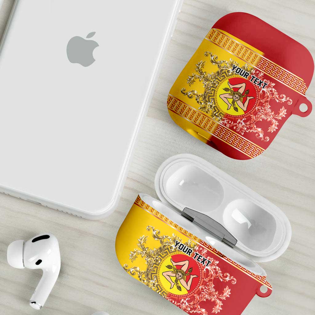 Personalized Italy Sicily AirPods Case Baroque Motif