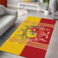 Personalized Italy Sicily Area Rug Baroque Motif