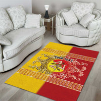 Personalized Italy Sicily Area Rug Baroque Motif