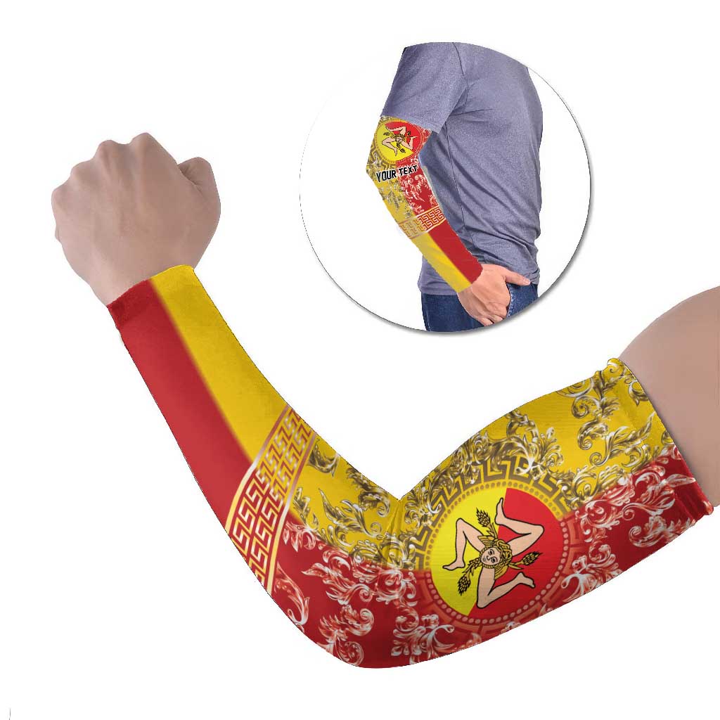 Personalized Italy Sicily Arm Sleeves Baroque Motif