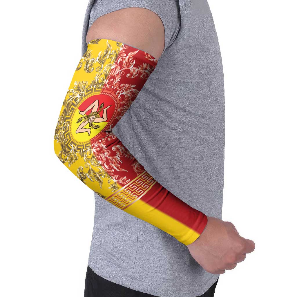 Personalized Italy Sicily Arm Sleeves Baroque Motif