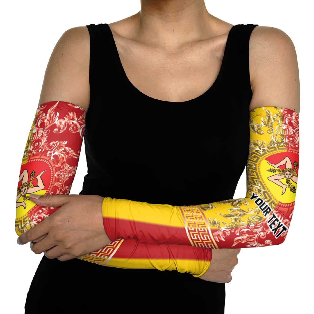 Personalized Italy Sicily Arm Sleeves Baroque Motif