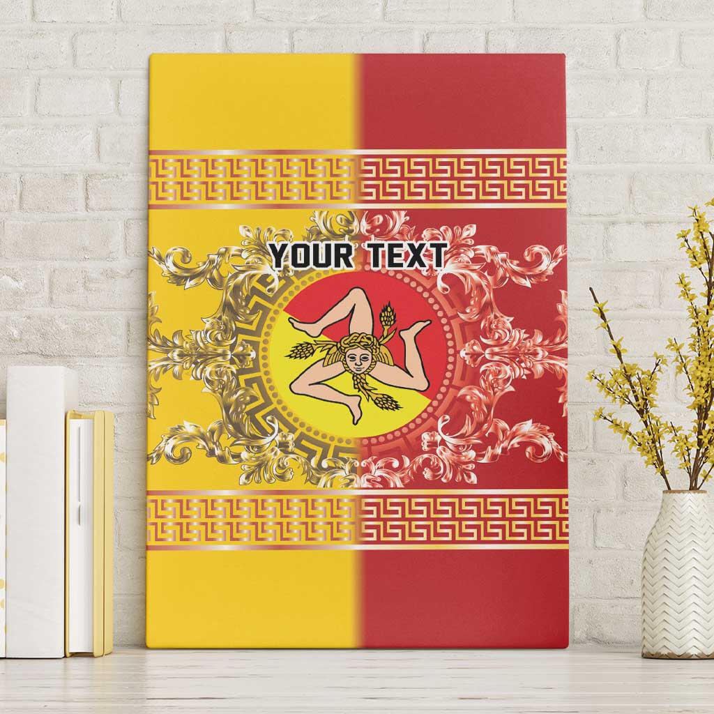 Personalized Italy Sicily Canvas Wall Art Baroque Motif