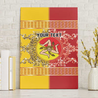 Personalized Italy Sicily Canvas Wall Art Baroque Motif