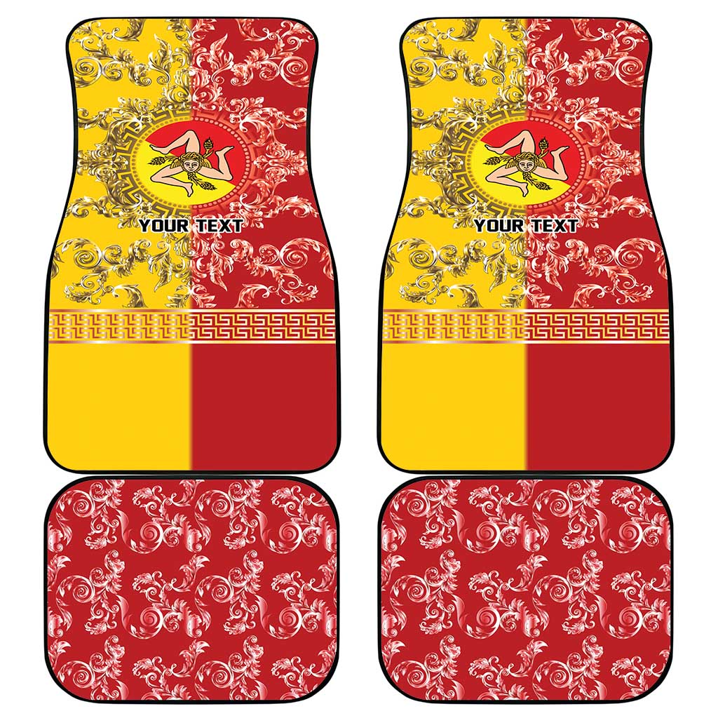 Personalized Italy Sicily Car Mats Baroque Motif