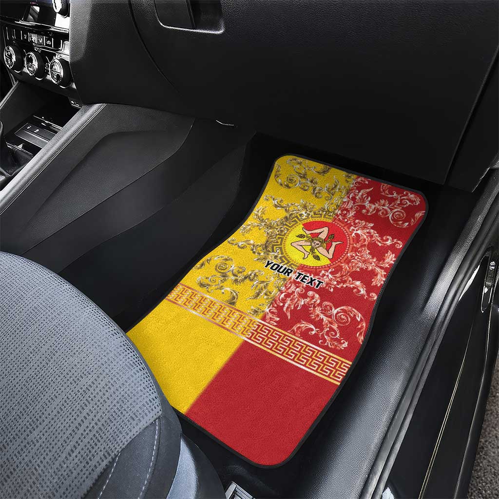 Personalized Italy Sicily Car Mats Baroque Motif