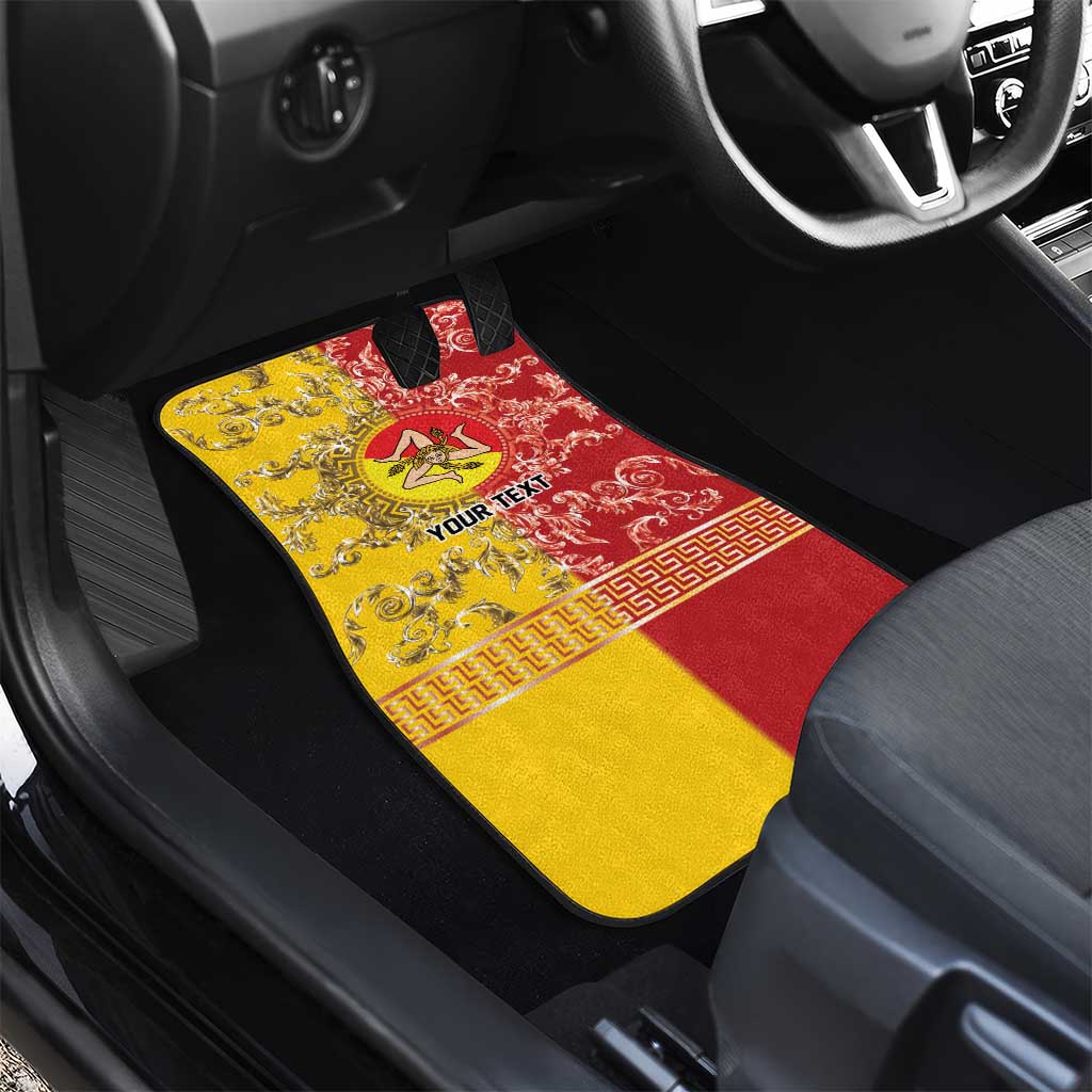 Personalized Italy Sicily Car Mats Baroque Motif