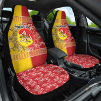 Personalized Italy Sicily Car Seat Cover Baroque Motif
