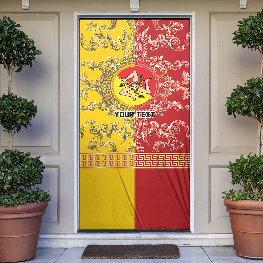 Personalized Italy Sicily Door Cover Baroque Motif