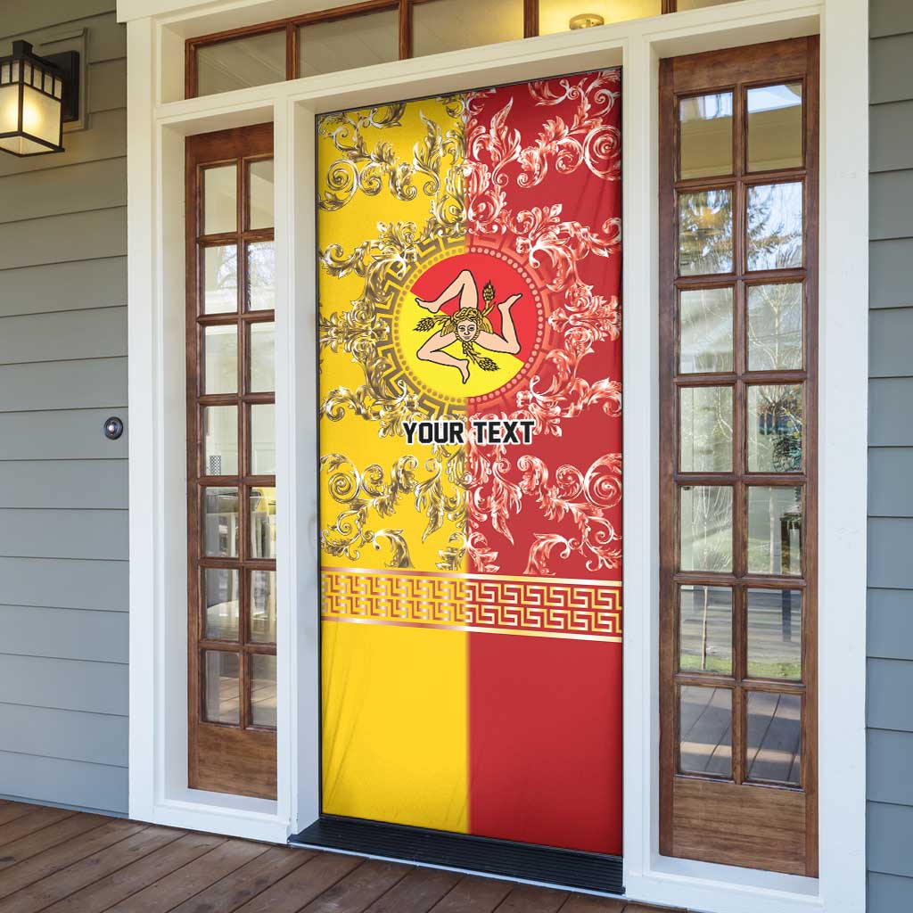 Personalized Italy Sicily Door Cover Baroque Motif