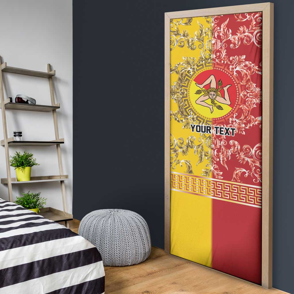 Personalized Italy Sicily Door Cover Baroque Motif
