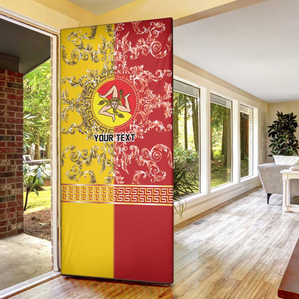Personalized Italy Sicily Door Cover Baroque Motif