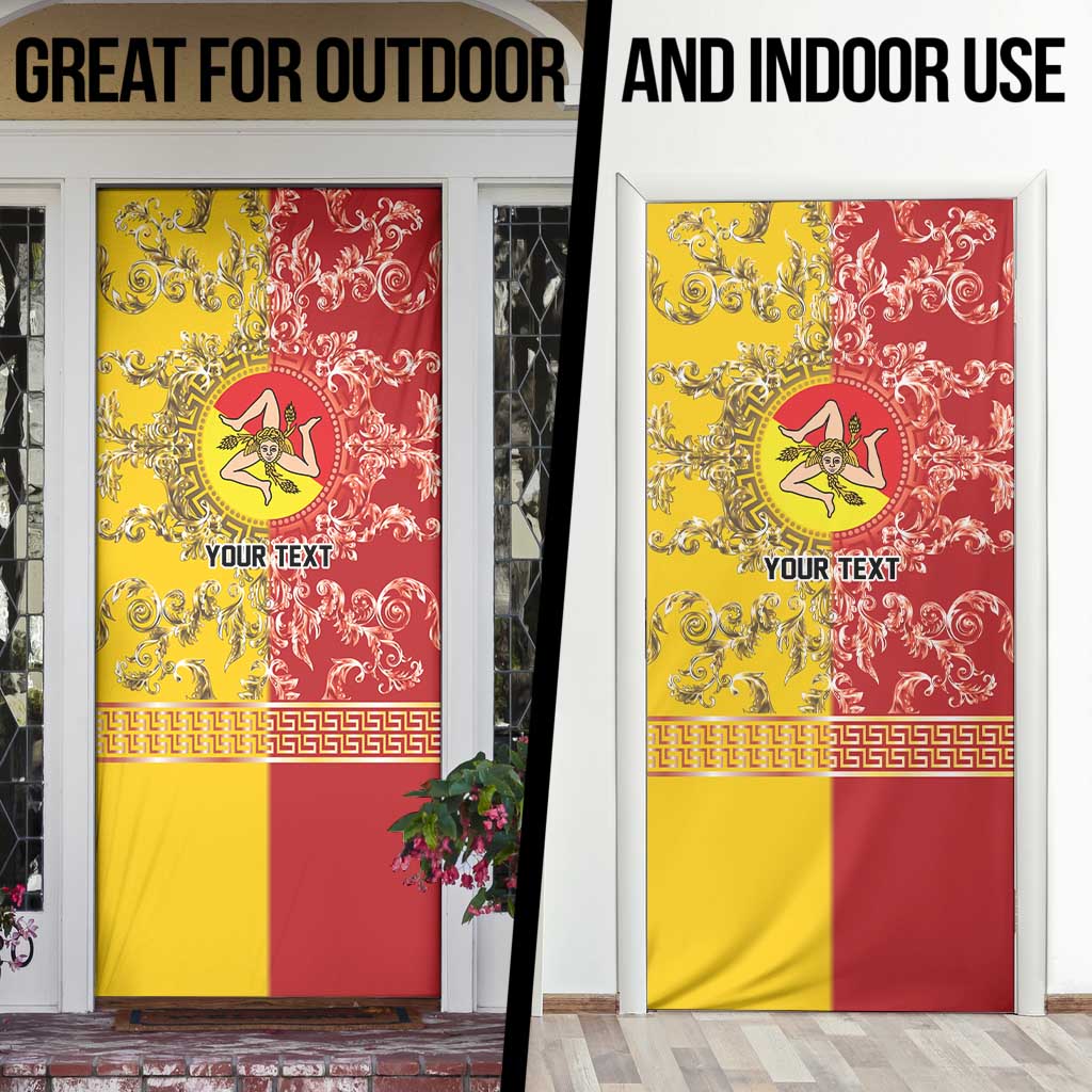 Personalized Italy Sicily Door Cover Baroque Motif