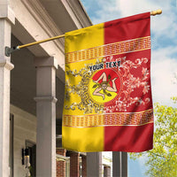 Personalized Italy Sicily Garden Flag Baroque Motif
