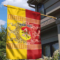 Personalized Italy Sicily Garden Flag Baroque Motif