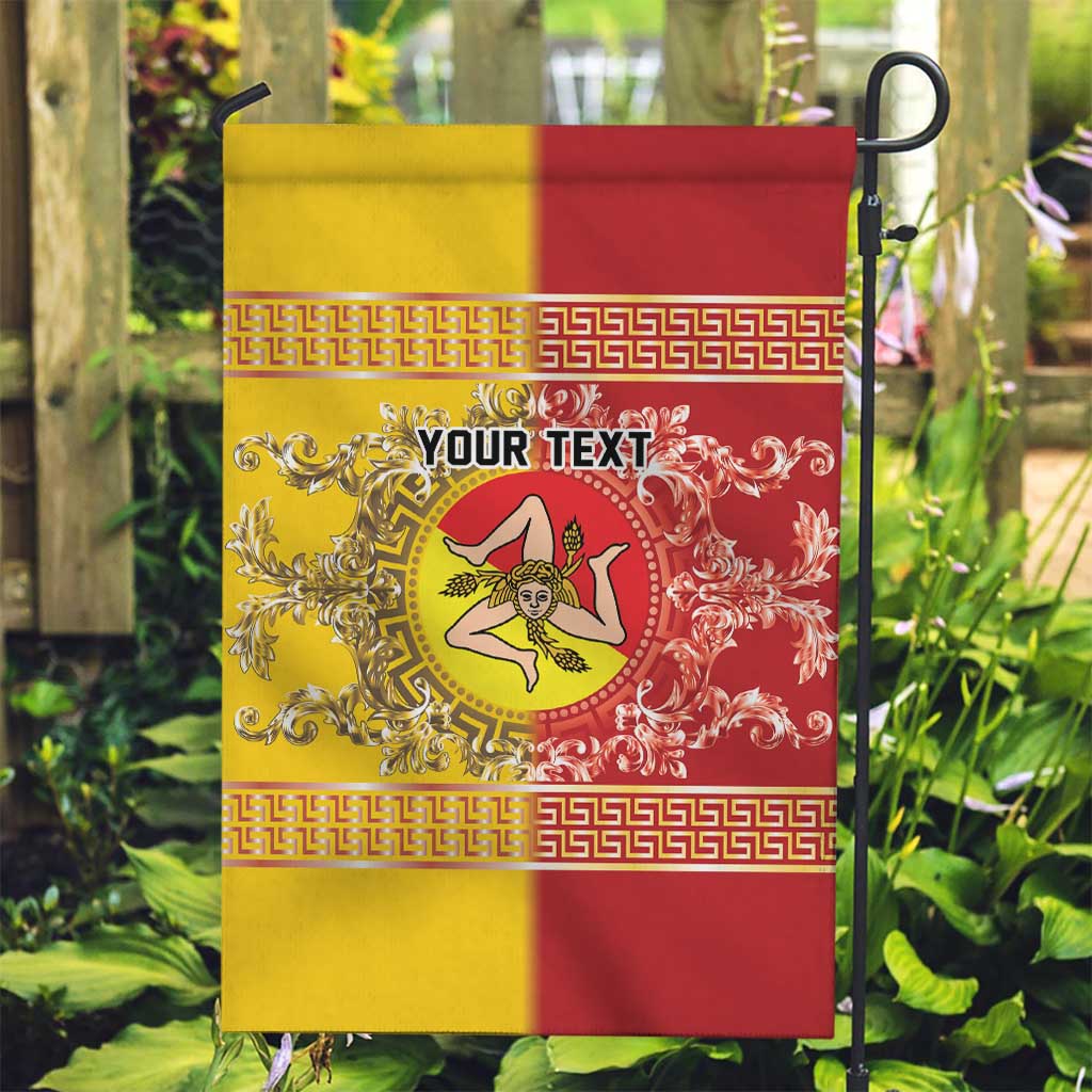 Personalized Italy Sicily Garden Flag Baroque Motif