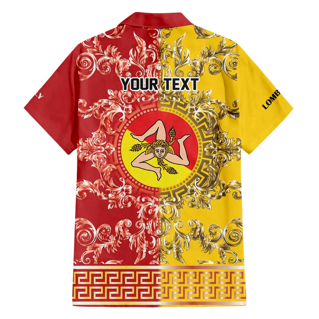 Personalized Italy Sicily Hawaiian Shirt Baroque Motif