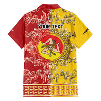 Personalized Italy Sicily Hawaiian Shirt Baroque Motif