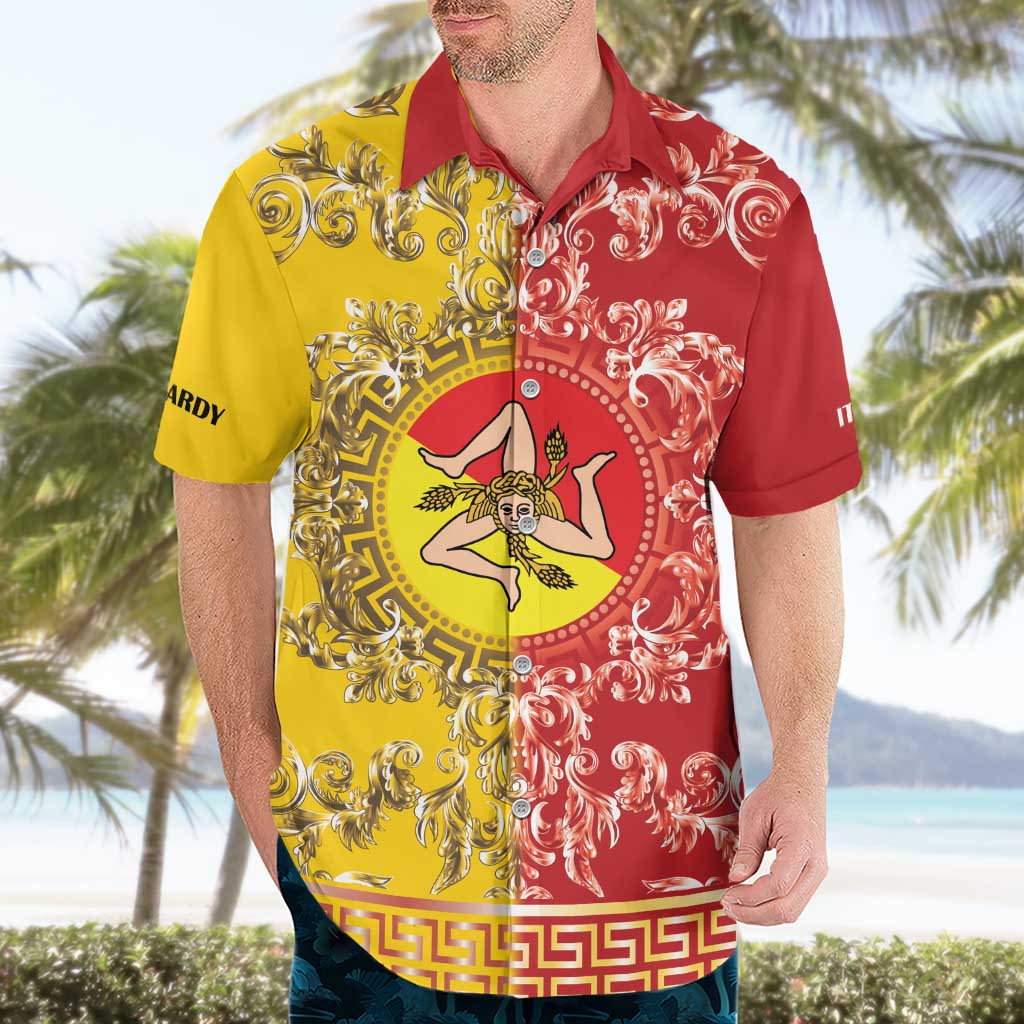 Personalized Italy Sicily Hawaiian Shirt Baroque Motif