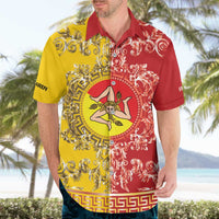 Personalized Italy Sicily Hawaiian Shirt Baroque Motif