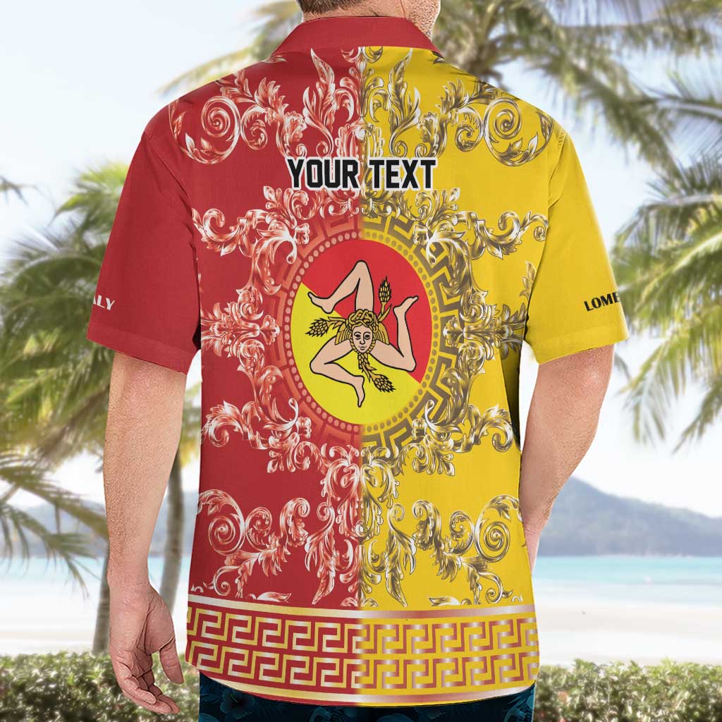Personalized Italy Sicily Hawaiian Shirt Baroque Motif