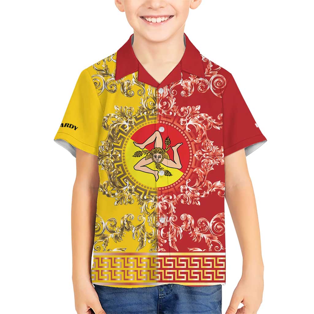Personalized Italy Sicily Hawaiian Shirt Baroque Motif