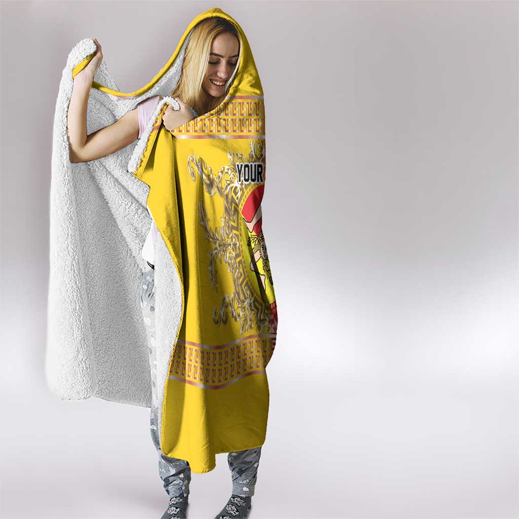 Personalized Italy Sicily Hooded Blanket Baroque Motif